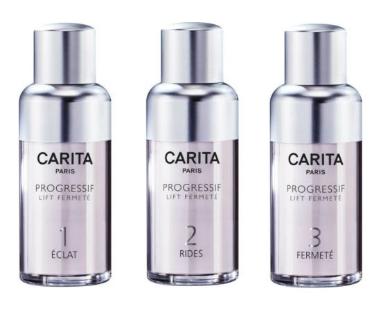 Jeunesse Originelle Set Carita Paris: Progressif Lift Fermete, AHA, Firming, Serum, For Face, 15 ml + Progressif Lift Fermete, AHA, Anti-Wrinkle, Serum, For Face, 15 ml + Progressif Lift Fermete, AHA, Anti-Ageing, Serum, For Face, 15 ml Dāvanu komplekti