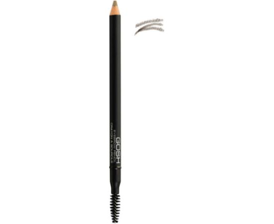 Gosh, Defining Brow, Eyebrow Cream Pencil & Brush 2-In-1, 03, Grey Brown, 1.2 g Dekoratīvā kosmētika