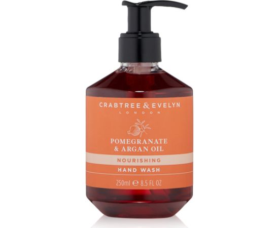 Crabtree & Evelyn, Pomegranate & Argan Oil, Nourishing, Liquid Soap, For Hands, 250 ml Šķidrās ziepes / ziepes