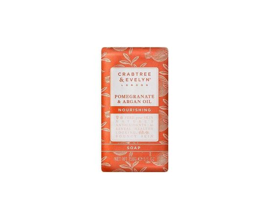 Crabtree & Evelyn, Pomegranate & Argan Oil, Nourishing, Soap Bar, 158 g Šķidrās ziepes / ziepes