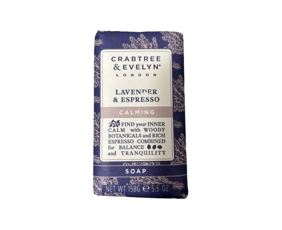 Crabtree & Evelyn, Lavender & Espresso, Calming, Soap Bar, 158 g Šķidrās ziepes / ziepes