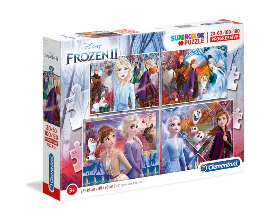 Set, Clementoni, Supercolor, Frozen 2, Puzzle, 21411, For Girls, 3+ years, 4 pcs Puzles