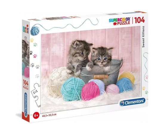 Clementoni, SuperColor, Sweet Kittens, Puzzle, Unisex, 6+ years, 104 pcs Пазлы