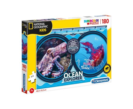 Clementoni, National Geographic Kids, Ocean Explorer, Puzzle, Unisex, 7+ years, 180 pcs Пазлы