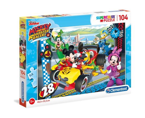Clementoni, Mickey And The Roadster, Puzzle, Unisex, 5+ years, 104 pcs Пазлы