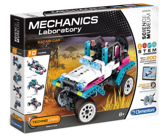 Clementoni, Mechanics Laboratory, Safari Car, Construction Set, For Boys, 8+ years, 200 pcs Конструкторы