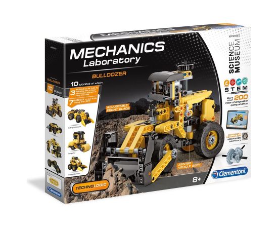 Clementoni, Mechanics Laboratory, Bulldozer, Construction Set, For Boys, 8+ years, 200 pcs Конструкторы