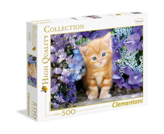 Clementoni, High Quality Collection, Ginger Cat In Flowers, Puzzle, Unisex, 500 pcs Пазлы