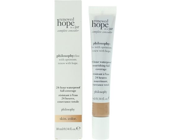 Philosophy, Renewed Hope In A Jar, Waterproof, Full Coverage, Liquid Concealer, 6.5, Tan, 10 ml Dekoratīvā kosmētika