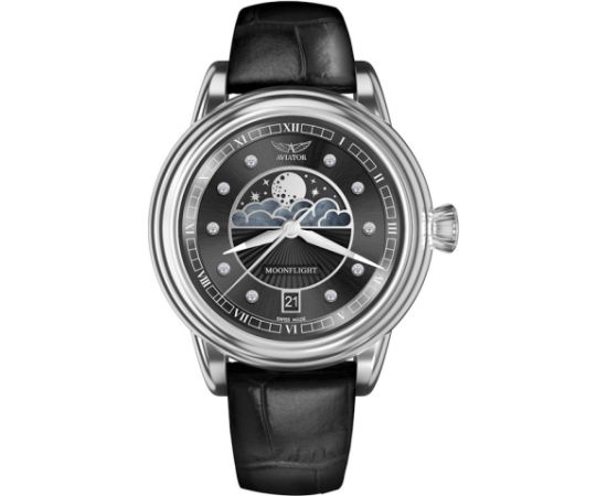 AVIATOR Douglas Moonflight Silver Diamonds Edition V.1.33.0.381.4 Наручные часы