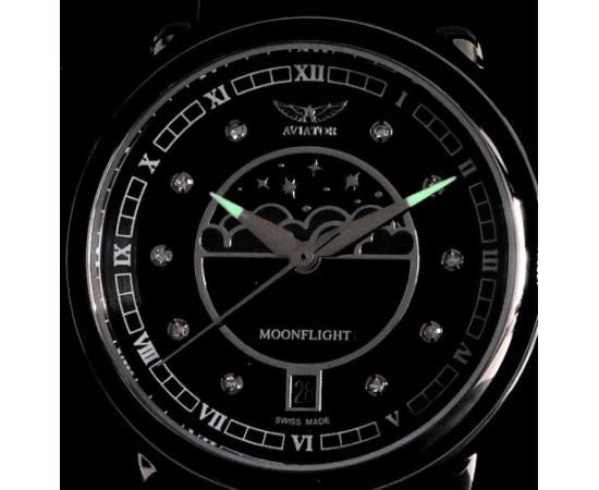 AVIATOR Douglas Moonflight Silver Diamonds Edition V.1.33.0.381.4 Наручные часы