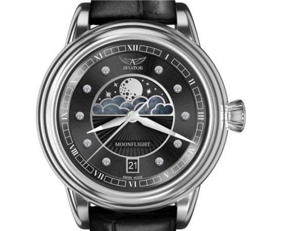 AVIATOR Douglas Moonflight Silver Diamonds Edition V.1.33.0.381.4 Наручные часы