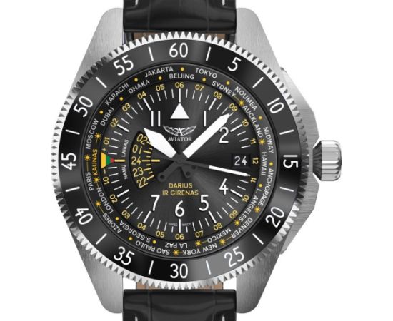 Aviator GMT Darius ir Girėnas. Skrydis per Atlantą V.1.37.0.292.4 Rokas pulksteņi 