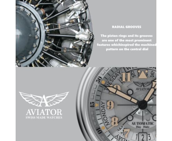 Aviator DOUGLAS DAY-DATE MECA-41 V.3.36.0.286.4 Rokas pulksteņi 