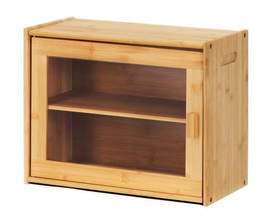 Springos Двухъярусная хлебница, контейнер для хранения хлеба, кухонный хлебный шкаф, бамбук Мебель для прихожей