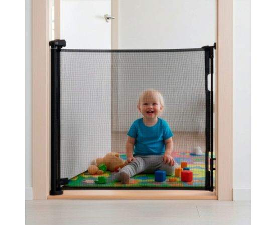 Springos Drošības barjera kāpnēm 80 cm, rullo žalūzijas durvīm, aizsargājošas, melnas Manēžas, Sētiņas