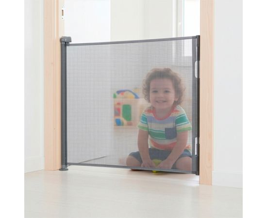 Springos Drošības barjera kāpnēm 80 cm, rullo žalūzijas durvīm, aizsargājošas, pelēkas Manēžas, Sētiņas