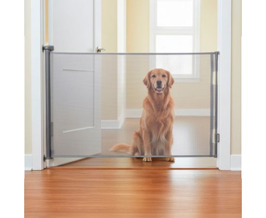 Springos Drošības barjera kāpnēm 80 cm, rullo žalūzijas durvīm, aizsargājošas, pelēkas Manēžas, Sētiņas