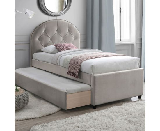 Bed LARA with mattress HARMONY UNO 90x200cm, champagne Кровати