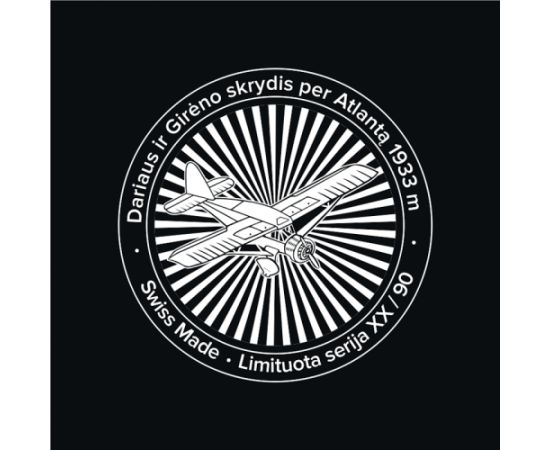 Aviator GMT Darius ir Girėnas. Skrydis per Atlantą V.1.37.2.292.5.4 Rokas pulksteņi 