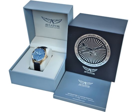 Aviator GMT Darius ir Girėnas. Skrydis per Atlantą V.1.37.2.292.5.4 Rokas pulksteņi 