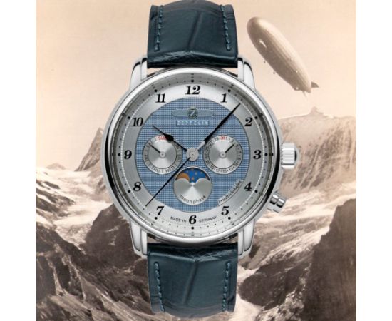 Zeppelin 8536-3 Captain's Line, Moon Phase Rokas pulksteņi 