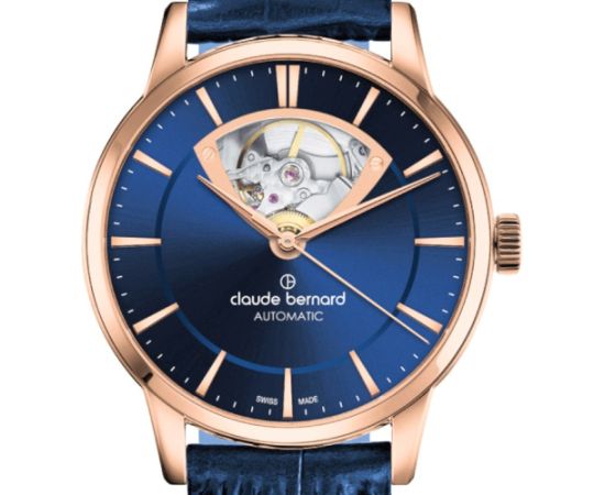 Claude Bernard Classic Automatic Open Heart 85017 37R BUIR3 Rokas pulksteņi 