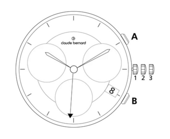 Claude Bernard Aquarider Chronograph 10252 37RNGCA GRN Rokas pulksteņi 