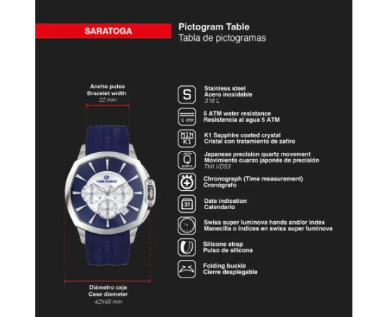 TIME FORCE Saratoga TF5029M-03 Наручные часы