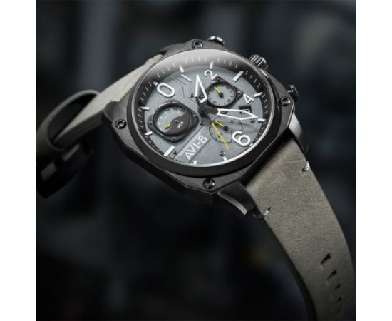 AVI-8 Hawker Hunter Retrograde Chronograph AV-4052-03 Rokas pulksteņi 