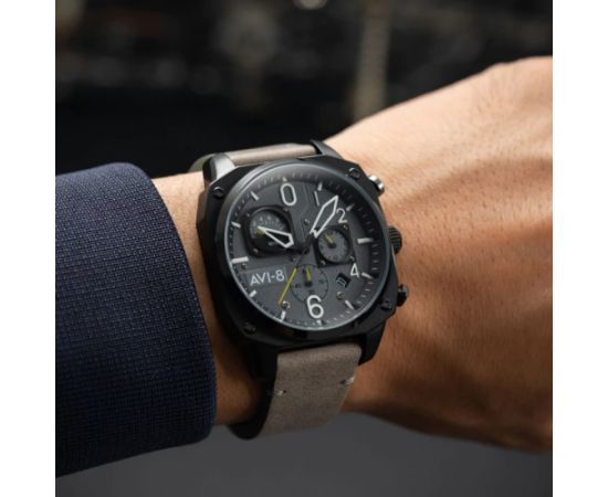 AVI-8 Hawker Hunter Retrograde Chronograph AV-4052-03 Rokas pulksteņi 