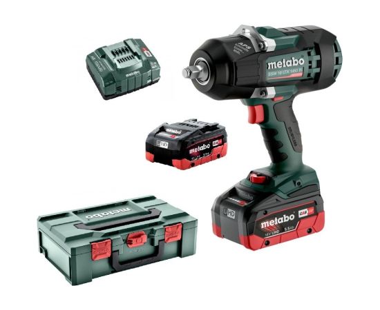 Triecienatslēga Metabo SSW 18 LTX 1450 BL; 18 V; 2x5,5 Ah akum. Trieciena uzgriežņu pistoles ar akumulatoru