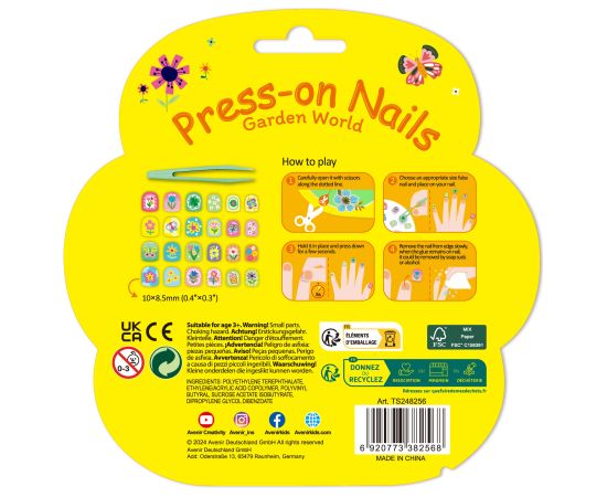 AVENIR Накладные ногти: Садовый мир Творческие игрушки