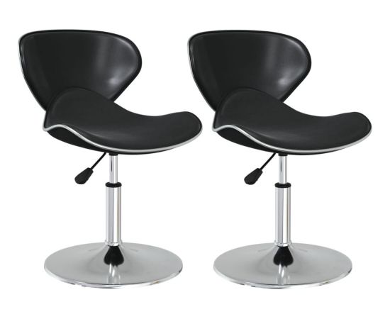 vidaXL Krzesła stołowe, 2 szt., czarne, obite sztuczną skórą Кухонные стулья