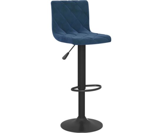 vidaXL Stołki barowe, 2 szt., niebieskie, obite aksamitem Virtuves krēsli
