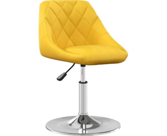 vidaXL Obrotowe krzesła stołowe, 4 szt., musztardowe, aksamitne Virtuves krēsli