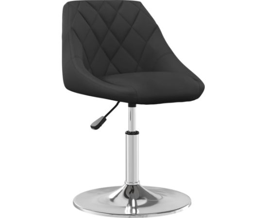 vidaXL Obrotowe krzesła stołowe, 4 szt., czarne, obite aksamitem Virtuves krēsli