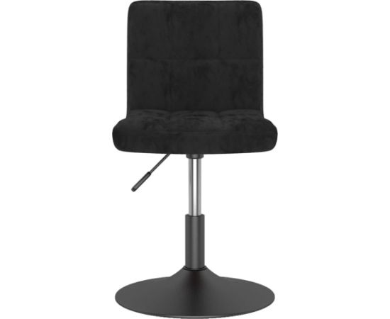 vidaXL Obrotowe krzesło stołowe, czarne, obite aksamitem Кухонные стулья