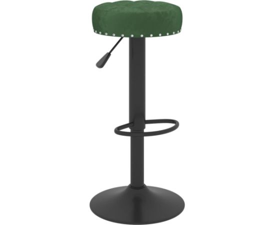 vidaXL Stołki barowe, 2 szt., ciemnozielone, obite aksamitem Virtuves krēsli
