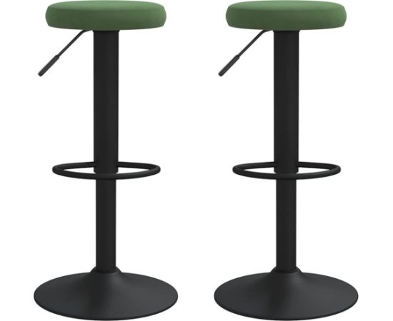 vidaXL Stołki barowe, 2 szt., ciemnozielone, obite aksamitem Virtuves krēsli