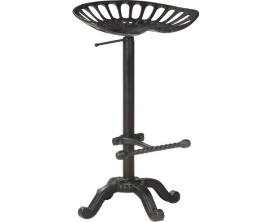 vidaXL Stołek barowy, czarny, żeliwny Virtuves krēsli