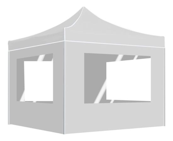 vidaXL Namiot imprezowy ze ściankami, aluminium, 2x2 m, biały Jaunumi -Dārzam