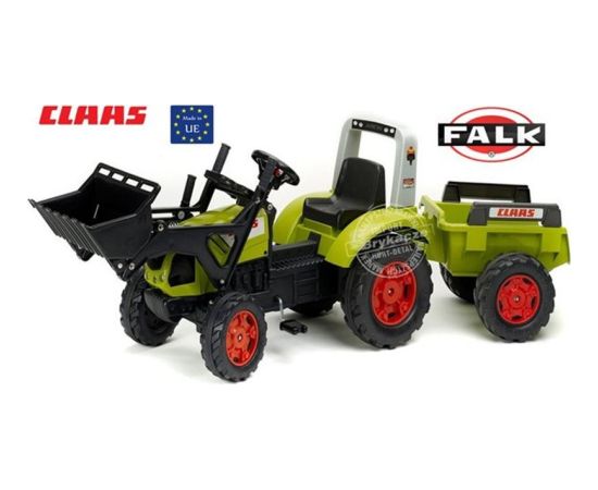 Falk Traktor na pedały Claas Arion 430 z łyżką i przyczepką 1040AM Zielony Новости - Детские товары