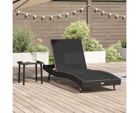 Vidaxl Leżak 2 pcs Czarny 40 x 40 x 40.5 cm polirattan Lumarko! Шезлонги и пляжные стулья