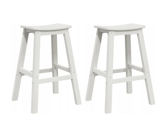 Vidaxl Barowy stołek 2 szt. Biała HDPE Lumarko! Кухонные стулья