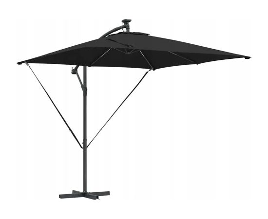 Vidaxl Parasol banana na wysięgniku Czarny 249 x 249 x 250 cm Lumarko! Новинки Для дома и сада 