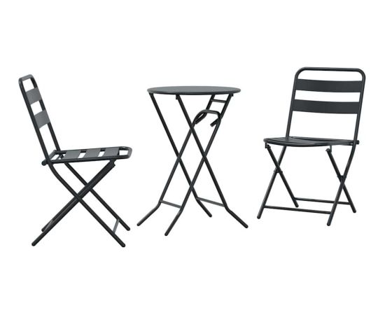 vidaXL Bistro zestaw 3-częściowy składany Dārza mēbeļu komplekti