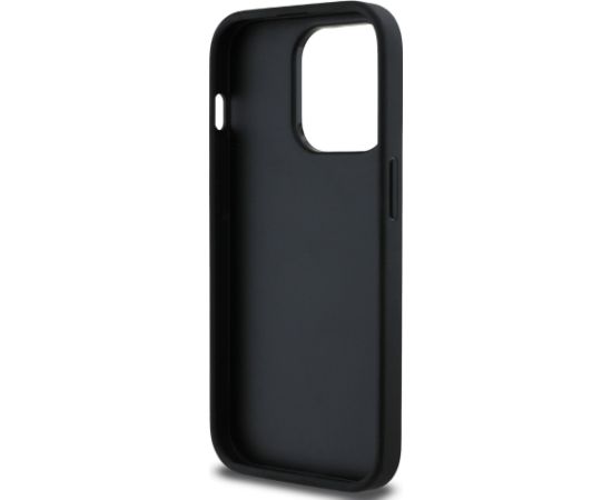 Guess PU Grained 4G Metal Logo Case Защитный чехол для iPhone 14 Pro / чёрный Чехлы - альтернативные