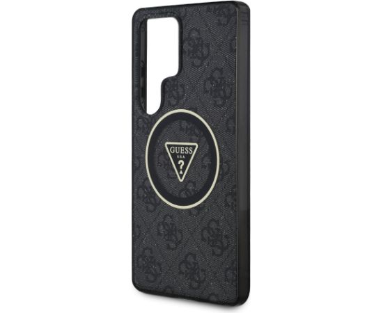 Guess IML 4G Glitter and Triangle Logo MagSafe Case Защитный чехол для Samsung Galaxy S25 Ultra / чёрный Чехлы - альтернативные