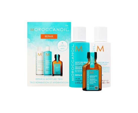 Set Moroccanoil: Repair, Paraben-Free, Hair Shampoo, For Moisturizing, 70 ml + Repair, Paraben-Free, Hair Conditioner, For Moisturizing, 70 ml + Hydration, Hair Oil Treatment, Hydrating, 25 ml Matu kopšana